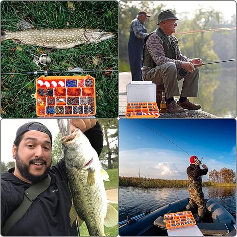 PLUSINNO Fishing Lures, All-in-One Fishing Tackle Box with Tackle Included, Fishing Gear Lure Bait Accessories Kit for Freshwater Bass Trout, Ideal Fishing Gifts for Men, Father & Beginners in Kuwait
