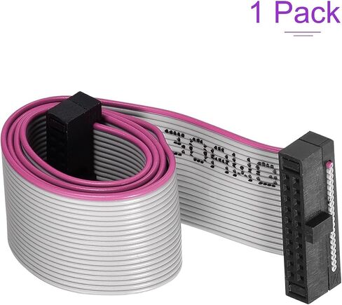 DMiotech 30Pin 0.2m Long 1.27mm IDC Wire Flat Ribbon Cable FC to FC Connector with Grey Color in Saudi Arabia