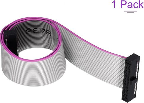 DMiotech 30Pin 0.2m Long 1.27mm IDC Wire Flat Ribbon Cable FC to FC Connector with Grey Color in Saudi Arabia