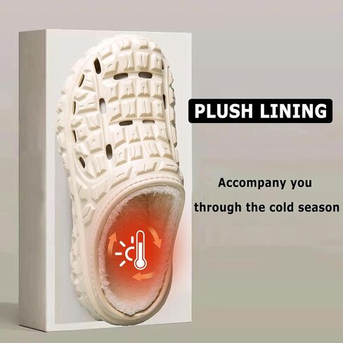 CERYTHRINA Men's Women's Lined Clog Breathable Mesh Lining Indoor Outdoor Walking Garden Clogs Winter Slippers in Kuwait