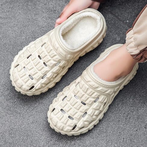 CERYTHRINA Men's Women's Lined Clog Breathable Mesh Lining Indoor Outdoor Walking Garden Clogs Winter Slippers in Kuwait