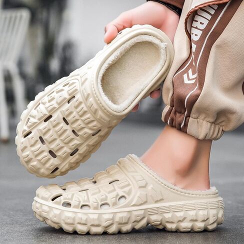 CERYTHRINA Men's Women's Lined Clog Breathable Mesh Lining Indoor Outdoor Walking Garden Clogs Winter Slippers in Kuwait