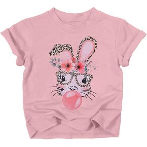 Baby Girl Happy Easter T Shirt Toddler Baby Cute Bunny Graphic Shirt Kids Rabbit Tees Infant Funny Tops