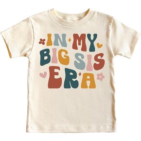 in My Big Sister Era Shirt for New Baby Announcement Pregnancy Reveal Outfit for Girls