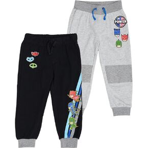 PJ Masks Baby Boys' Joggers Pants 2 Pack Set-Toddler Sweatpants Featuring Catboy, Gekko, and Owlette, Grey/Black, 2T in Kuwait
