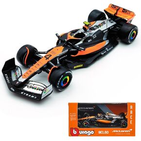 JODIYAAH Bburago P2 British GP Mclaren 2023 F1 MCL60 4# Lando Norris Formula Racing Alloy Car Diecast Model (MCL60 4#) in Kuwait