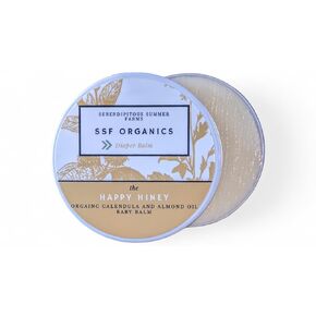 SSF Organics- HAPPY HINEY- Organic Calendula Diaper Balm. 100% Natural. Hand Crafted in Small Batches. Safe for Rashes, Cradle Cap, Chapped Skin.