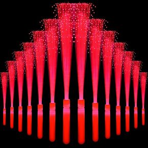 36 Pack Blue Glow Fiber Optic Wands Bulk Light up Wand Glow Sticks with 3 Lighting Modes for Christmas Valentine's Day Easter 4th of July Concerts Clubs Wedding Birthday