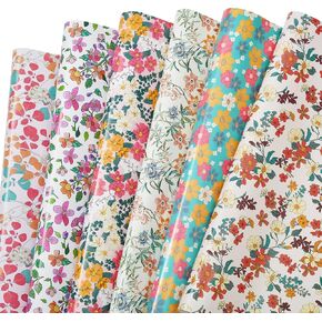 ورق تغليف الأزهار - ورق تغليف عيد الميلاد للنساء، 12 ورقة ورق تغليف جمالي لعيد الأم وعيد الميلاد وعطلة عيد الميلاد، 19.7 × 27.6 بوصة لكل ورقة in Kuwait