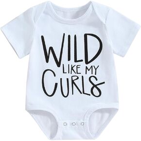 Infant Baby Girl Romper Letters Print Short Sleeve Romper Baby Bodysuit Baby Girl Summer Clothes