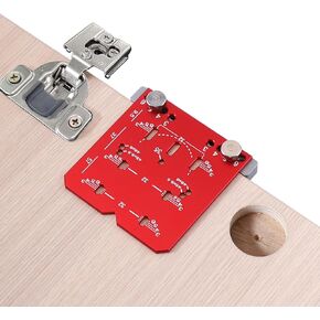 Ruitool Cabinet Hinge Jig, Adjustable Drilling Distance 35mm Drill Guide Concealed Hinge Jig, Fits 45mm & 48mm Two-hole Distance Hinges, Precision Cabinet Hardware jig Hand Tools
