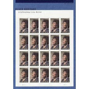 2018 Lena Horne Pane of Twenty Forever Postage Stamps Scott 5259