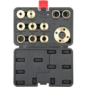 ZLXHDL 11Pcs Router Guide, router template guide, Brass Router Template Guides Kit with Lock Nut Adapter Router Accessory Router Sub Base