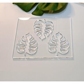 Leaves Router Templates,Acrylic Router Templates,Inlay Template Clear Acrylic Monstera,Router Jig,Woodworking or Craft Template (8'')
