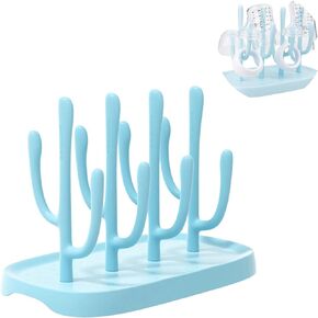YilulvDeng Baby Bottle Drying Rack Space Saving,Travel Bottle Drying Rack for Baby Bottles Accessories,Portable Bottle Drying Rack Bottle Holder for Baby(Blue).
