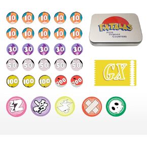 Damage and Status Counters Set of 31 Acrylic Effect Tokens Combatible with TCG(05)