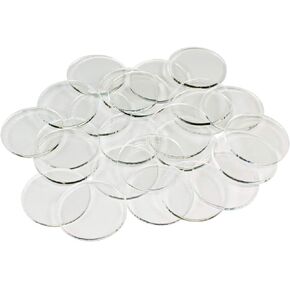 LITKO Round Bases | 27mm Circle | Compatible with Star Wars: Legion | Pack of 25 | (1.5mm Clear Acrylic)