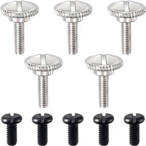 5pcs Presser Foot Screw & 5pcs Needle Clamp Fixing Screw, Presser Thumb/Foot Screw for Juki Single Needle Industrial Sewing Machines- Black & Silver