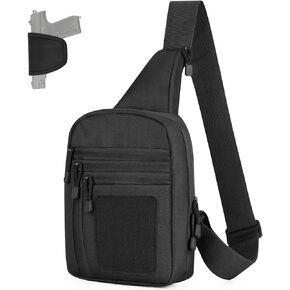CamGo Tactical Sling Bag Military EDC Crossbody Pack Small Shoulder Bag with Concealed Carry Holster for Hunting Shooting