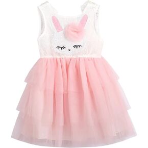 Easter Dress for Toddler Baby Girl Cute Bunny Sequins Sleeveless Tulle Dress Outfit