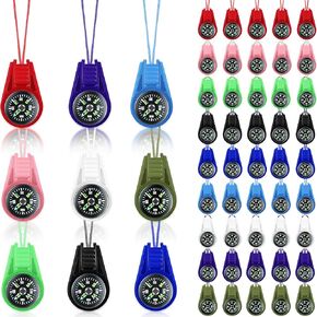 50 Pack Compass for Kids Compass Hiking, 9 Colors, Kids Scout Compass, Mini Compass, Kids Compass for Hiking, Suitable for Children's Gifts, Camping, Scout Training