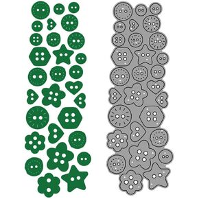 Various Buttons Metal Die Cuts, Buttons Metal Die Cuts Set, Lots Buttons Frame Cutting Dies, Different Size Buttons Stencils DIY Crafts Cards Cuts for Scrapbooking Photo Album Scrapbooking Die-Cuts