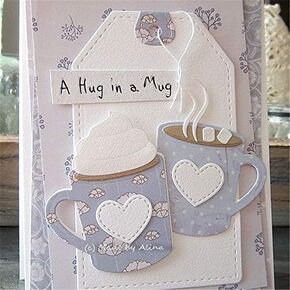 DTTblue DIY Embossing Metal Cutting Dies Love Heart Coffee Tea Cup Stencils for Scrapbooking Wedding Album Christmas Cards Craft Dies - 1pcs