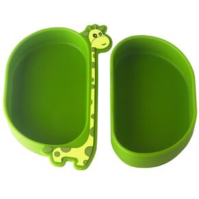 Qshare Toddler Plates with Suction - Baby Plates - 100% Food-Grade Silicone Divided Plates - BPA Free - Microwave & Dishwasher Safe