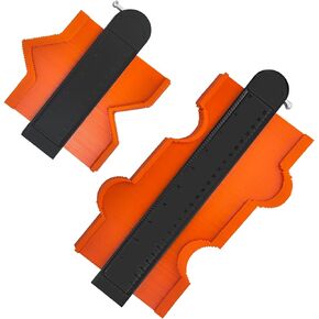 Contour Gauge Tool, Super Gauge Tool Set Shape and Outline Marking Tool for Woodworking Floor, Carpet, Tile Laying,Gift for Men (5+10Inch Set)