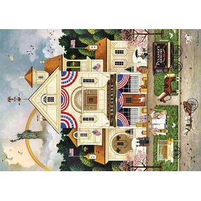 Buffalo Games - Charles Wysocki - Lady Liberty's Independence Day Enterprising - 500 Piece Jigsaw Puzzle for Adults Challenging Puzzle - Finished Size 21.25 x 15.00