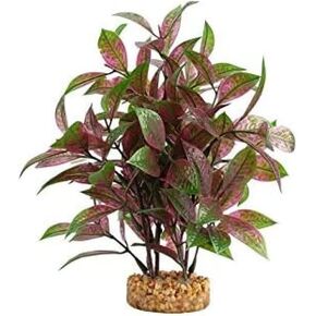 Fluval Aqualife Broad Leaf Red Ludwigia Plant, Plastic Aquarium Plant Decoration 10 in