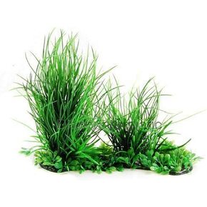 CNZ Aquarium Aquascape Artificial Plastic Plant, 10-inch x 8-inch, Green
