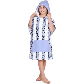 Dock & Bay Poncho with Hood - for Kids - Beach & Pool Towel - Super Absorbent, Quick Dry - Compact, Lightweight - Mini Collection - Includes Bag - Variable Sizes