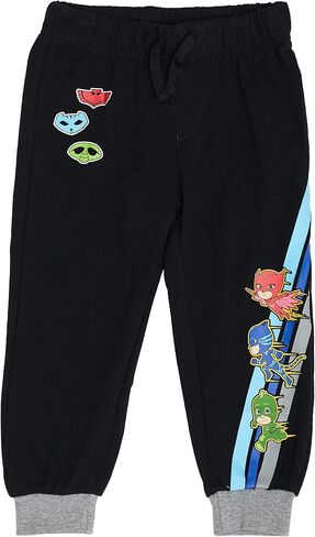 PJ Masks Baby Boys' Joggers Pants 2 Pack Set-Toddler Sweatpants Featuring Catboy, Gekko, and Owlette, Grey/Black, 2T in Kuwait