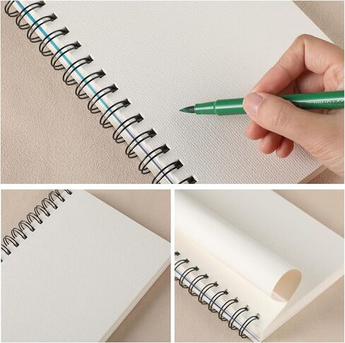 Jetec 12 Pcs 5.5 x 8.5 Inch Watercolor Paper Pad 140lb 300gsm Watercolor Pad Art Supply Acid Free Paper 30 Sheets Each Spiral Bound for Paint Pencil Ink Charcoal Pastel Acrylic Wet Dry Media Artist in Saudi Arabia