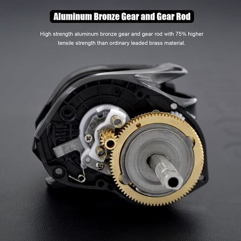 بكرة صيد CAMEKOON Carbon 300 Baitcasting، بكرات Baitcaster ذات سعة عالية، نسبة تروس 6.3:1، محامل كروية من الفولاذ المقاوم للصدأ 10+1، مكابح مغناطيسية 10 أزرار، إطار من ألياف الكربون وأغطية جانبية in Kuwait