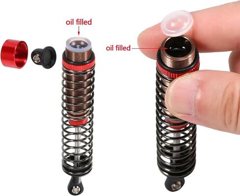 AMK RC Shocks 4pcs Oil Leakproof 1/10 RC Shocks 52mm-120mm for 1/10 RC Buggy Truggy On Road Touring Drift Cars Monster Trucks Upgrade Parts (1/10 RC Shocks 100mm Bule) in Saudi Arabia