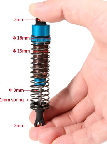 AMK RC Shocks 4pcs Oil Leakproof 1/10 RC Shocks 52mm-120mm for 1/10 RC Buggy Truggy On Road Touring Drift Cars Monster Trucks Upgrade Parts (1/10 RC Shocks 100mm Bule) in Saudi Arabia