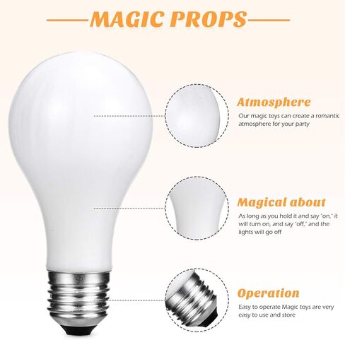 NUOBESTY Magical Light Bulb Close Up LED Glow Tricks Bulb Toy Illusions Stage Magical Props in Saudi Arabia