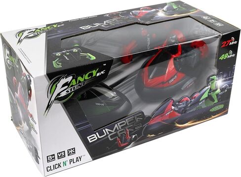 Click N' Play Set of 2 Remote Control Bumper Cars, Stunt RC Battle Cars with Drivers, Toy Game for Boys & Girls Ages 6+, Black Red in Kuwait