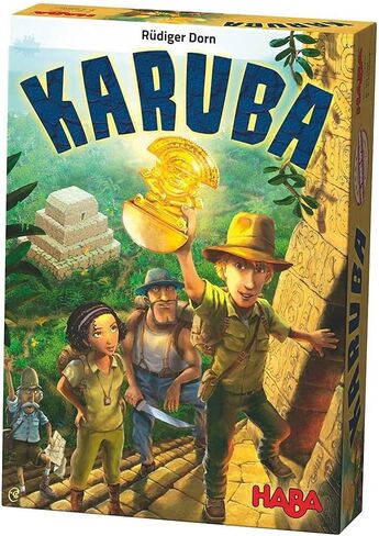 HABA Karuba - Tile Placement Family Puzzle Game - Each Player Builds A Path Through the Jungle To Hunt Treasure and Find Temples - Ages 8+ (Made in Germany) in Saudi Arabia