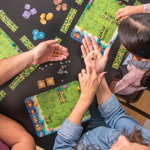 HABA Karuba - Tile Placement Family Puzzle Game - Each Player Builds A Path Through the Jungle To Hunt Treasure and Find Temples - Ages 8+ (Made in Germany) in Saudi Arabia