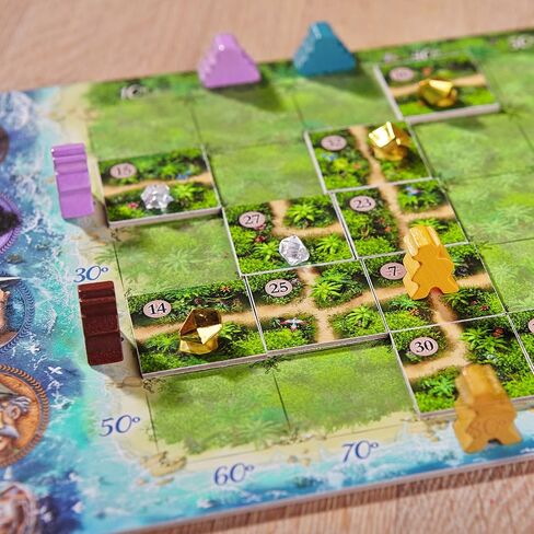 HABA Karuba - Tile Placement Family Puzzle Game - Each Player Builds A Path Through the Jungle To Hunt Treasure and Find Temples - Ages 8+ (Made in Germany) in Saudi Arabia