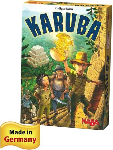 HABA Karuba - Tile Placement Family Puzzle Game - Each Player Builds A Path Through the Jungle To Hunt Treasure and Find Temples - Ages 8+ (Made in Germany) in Saudi Arabia