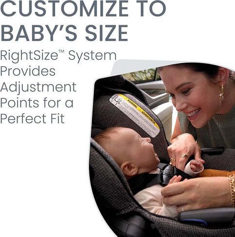 مقعد السيارة للرضع من بريتاكس ويلو SC، مقعد السيارة المواجه للخلف مع قاعدة جبال الألب، تقنية ClickTight، نظام الحجم الصحيح، Pindot Onyx in Kuwait