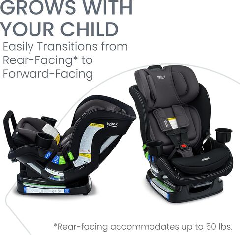 Britax Poplar Convertible Car Seat, Slim 17" Design — Stone Onyx | 2-in-1 Car Seat, Extended Rear Facing Up to 50 lbs; Slim Car Seat, Easy Installation With ClickTight, SafeWash Fabrics in Saudi Arabia