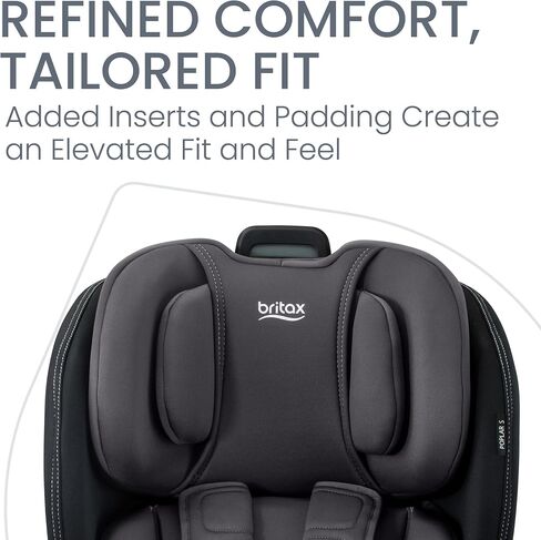 Britax Poplar Convertible Car Seat, Slim 17" Design — Stone Onyx | 2-in-1 Car Seat, Extended Rear Facing Up to 50 lbs; Slim Car Seat, Easy Installation With ClickTight, SafeWash Fabrics in Saudi Arabia