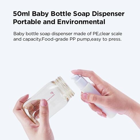 طقم تنظيف زجاجات الأطفال للسفر مع رف لتجفيف زجاجات الأطفال، فرشاة سيليكون قابلة للتمديد لزجاجات الأطفال، فرشاة على شكل حلمة، فرشاة تنظيف بماصة، موزع صابون زجاجات الأطفال. أبيض. in Kuwait