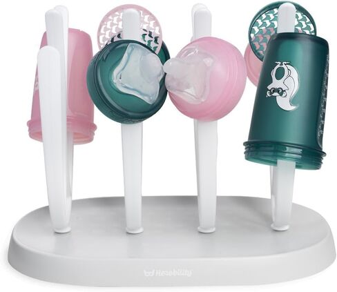 رف تجفيف زجاجات الأطفال من هيروبيليتي – 8 أذرع – متين – صينية تنقيط قابلة للفصل – آمنة للاستخدام في غسالة الأطباق – خالية من مادة BPA in Kuwait