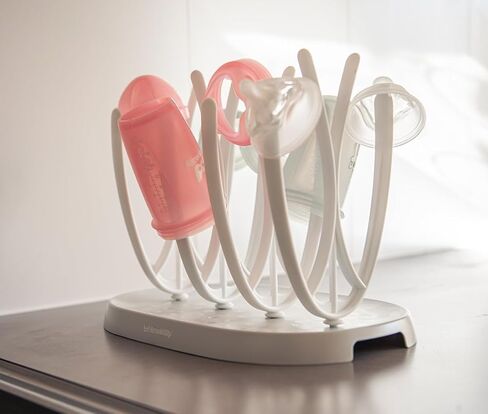 رف تجفيف زجاجات الأطفال من هيروبيليتي – 8 أذرع – متين – صينية تنقيط قابلة للفصل – آمنة للاستخدام في غسالة الأطباق – خالية من مادة BPA in Kuwait